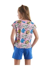 Tatlı Kurabiyeler Kız Çocuk T-shirt Şort Takım Tatlı Kurabiyeler Kız Çocuk T-shirt Şort Takım