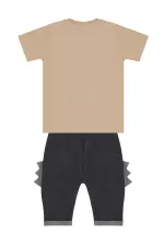 Komik Dino Erkek Çocuk T-shirt Kapri Şort Takım