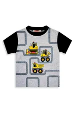 İnşaat Araçları Erkek Çocuk T-shirt Şort Takım