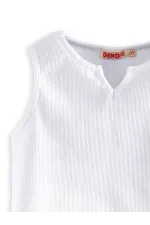 Kız Çocuk Siyah Beyaz Crop Atlet 2'li Takım