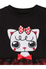 Robe de petite fille à motif chaton
