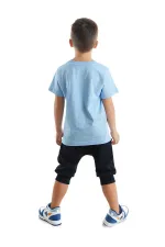 Shark'n Roll Erkek Çocuk T-shirt Kapri Şort Takım