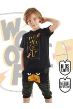 Woof Erkek Çocuk T-shirt Kapri Şort Takım