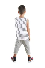 İnşaat Aracı Erkek Çocuk T-shirt Kapri Şort Takım