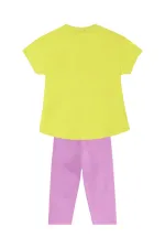 Cool Unicorn Kız Çocuk T-shirt Lila Tayt Takım