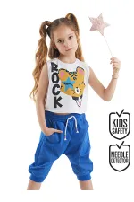 Rocker Leo Kız Çocuk T-Shirt Kapri Şort Takım
