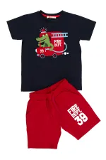 İtfaiyeci Timsah Erkek Çocuk T-Shirt Şort Takım