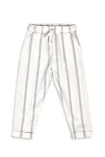 Pantalon rayé tissé simple