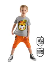 Yo Kaplan Erkek Çocuk T-shirt Kapri Şort Takım