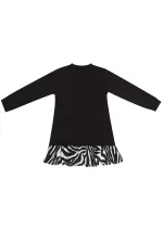 Robe de fille à motif zèbre et cœur