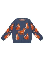 Fox Boys' Navy Blue Knitted Sweater Fox Boys' Navy Blue Knitted Sweater