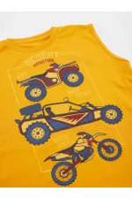 Motocross Erkek Çocuk T-shirt Kapri Şort Takım