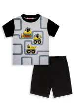 İnşaat Araçları Erkek Çocuk T-shirt Şort Takım