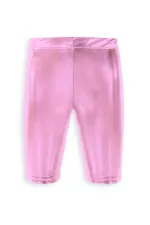 Kız Çocuk Diz Üstü Pembe Parlak Tayt