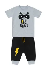 Rakun Erkek Çocuk T-shirt Kapri Şort Takım