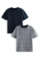 Erkek Çocuk Basic Oversize 2'li T-shirt Takım Erkek Çocuk Basic Oversize 2'li T-shirt Takım