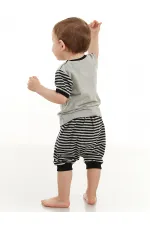 Rakun Erkek Bebek T-shirt Kapri Şort Takım