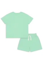 Oversize Mint Unisex T-shirt Şort Takım