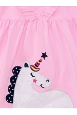 Robe rose à paillettes licorne pour fille
