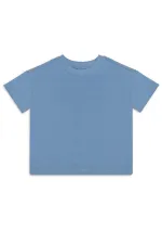 Oversize Mavi Unisex T-shirt Şort Takım