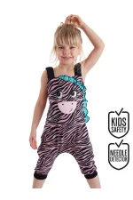Zebra Ruffled Girl's Jumpsuit