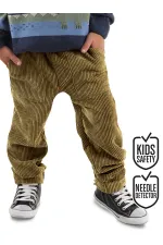 Fitilli Kadife Haki Erkek Çocuk Pantolon