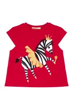 Ballerina Zebra Girl's T-Shirt and Shorts Set