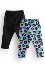 Leggings léopard noirs pour filles (lot de 2)