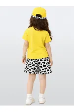 Ensemble pyjama short et short pour enfant, motif cow-girl danseuse