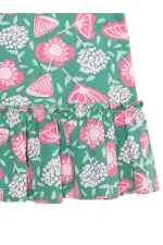 Robe verte à volants pour demoiselle d'honneur rose