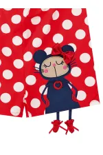 Red Polka Dot Girl's Woven Jumpsuit