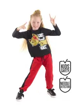Rock Kedi Kız Çocuk Pantolon T-shirt Takım