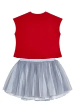 Ensemble T-shirt et jupe tutu en tulle « Meilleurs chats amis » pour fille