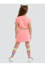 Robe serviette rose fraise pour fille