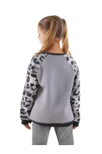 Leopar Peluş Kız Çocuk Sweat