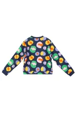 Ensemble de survêtement bleu marine coloré pour filles