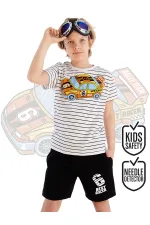Yarışçı Erkek Çocuk T-shirt Şort Takım