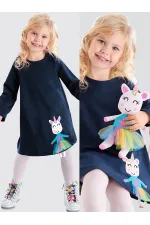 Robe bleu marine Lilycorn pour fille