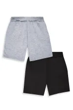 Ensemble short deux pièces noir et gris pour garçon