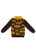 Ensemble de survêtement garçon sur le thème des engins de chantier