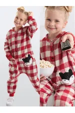 Fox Ekose Kız Çocuk Dokuma Tulum