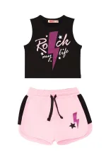 Rock Life Kız Çocuk Crop Top Şort Takım