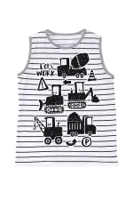 İnşaat Aracı Erkek Çocuk T-shirt Kapri Şort Takım