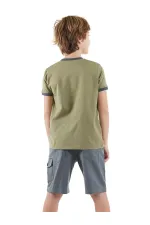 Découvrez l'ensemble t-shirt et short en gabardine pour garçon