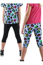 Leggings léopard noirs pour filles (lot de 2)
