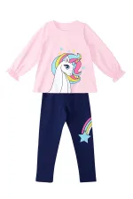 Rainbow Star Kız Çocuk Tunik Tayt Takım