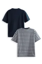 Erkek Çocuk Basic Oversize 2'li T-shirt Takım Erkek Çocuk Basic Oversize 2'li T-shirt Takım