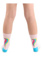 Chaussettes courtes pour filles, motif licorne arc-en-ciel et étoile (lot de 2)