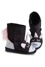 Bottes licorne noires pour fille