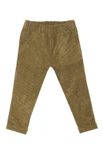 Fitilli Kadife Haki Erkek Çocuk Pantolon